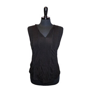 Daniel Rainn Sleeveless Tank Top Blouse Crochet Trim Size S